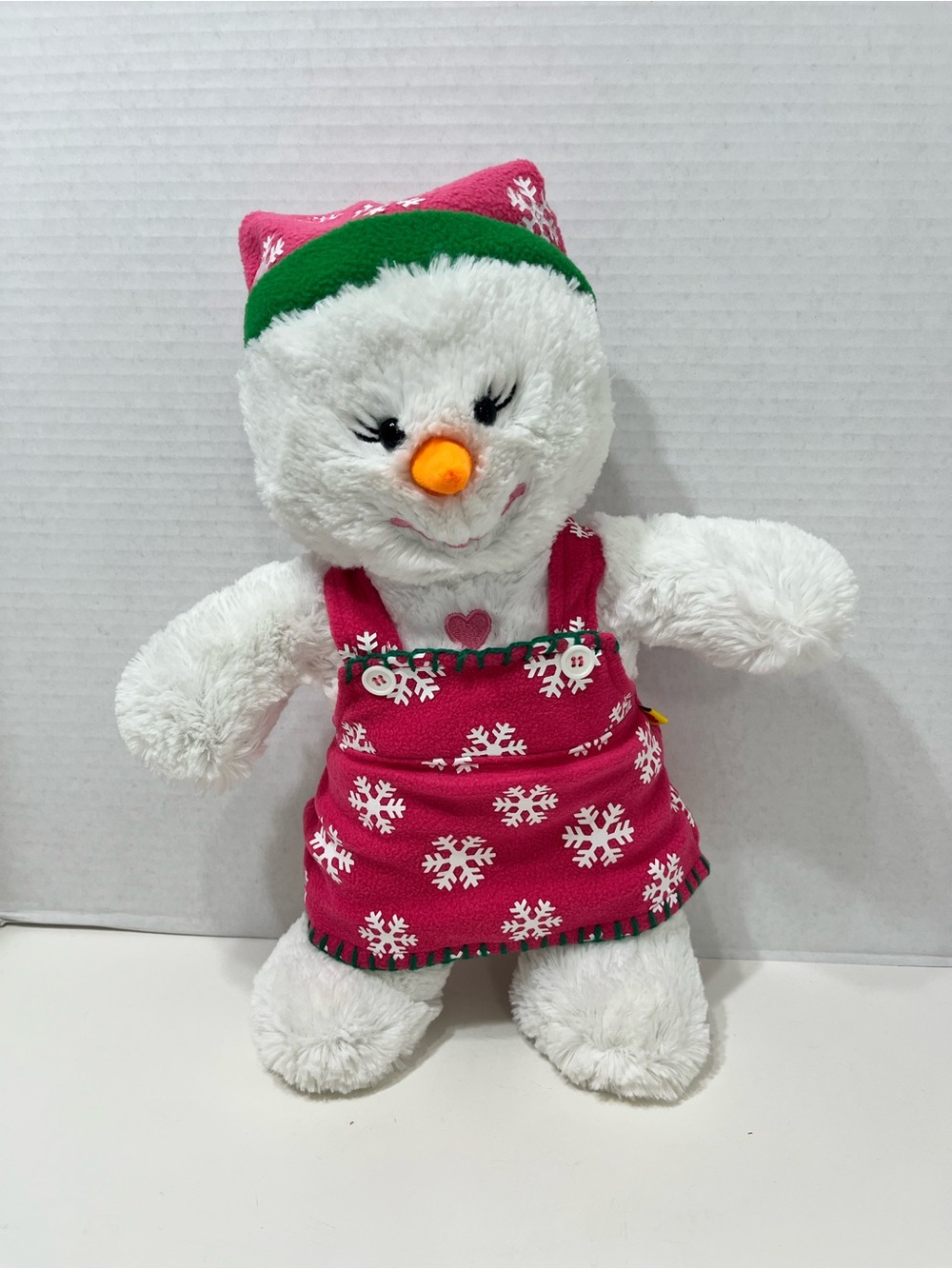 BUILD A BEAR Flurry friends snow girl with dress plush stuffed animal snowman